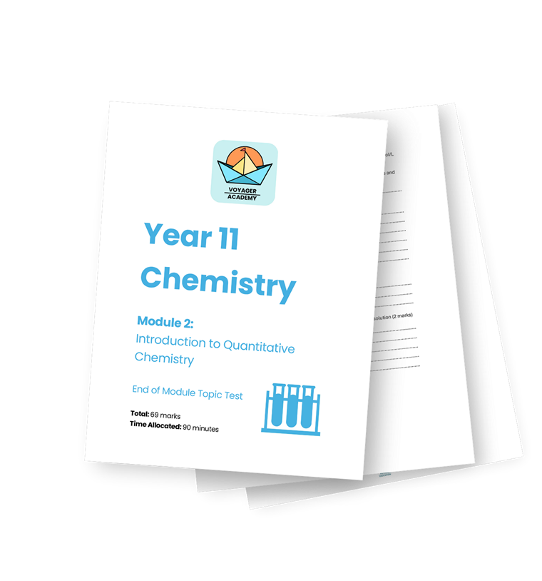 Year 11 Chemistry Module 2 Introduction to Quantitative Chemistry topic test