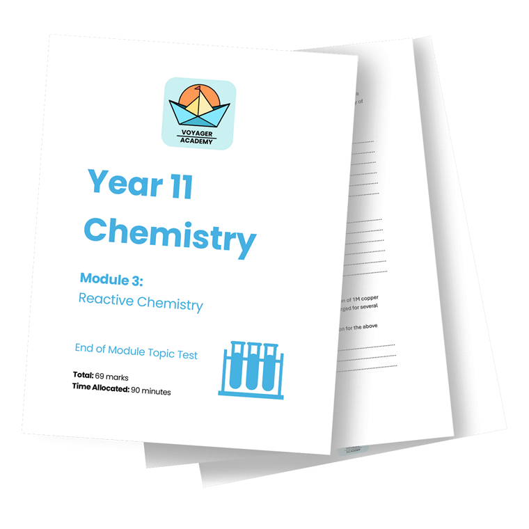 Year 11 Chemistry Module 3 Reactive Chemistry topic test