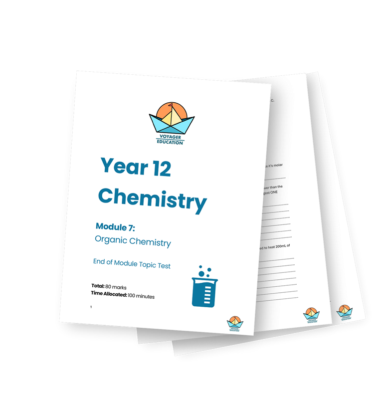 Year 12 Chemistry Module 7 Organic Chemistry topic test